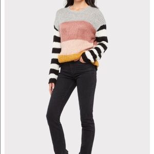 Multi Stripe Crew Sweater